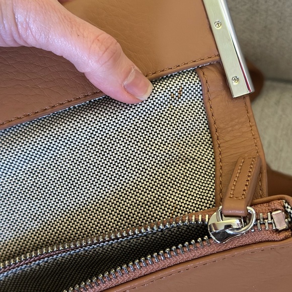 Vince Camuto Tan leather backpack purse w dustbag - Picture 3 of 9